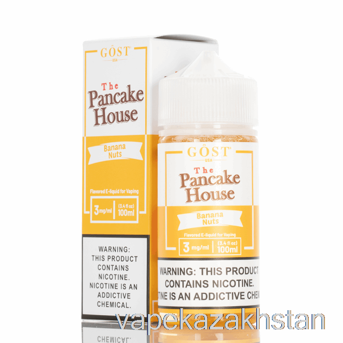 Vape Disposable Banana Nuts - The Pancake House - GOST Vapor - 100mL 6mg